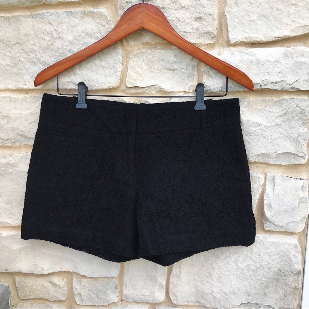LOFT Black Lace Shorts